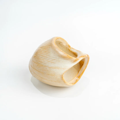 Shigaraki Hechimon Flower Vase — Handmade Stoneware Ikebana Bud Vase, 11 cm