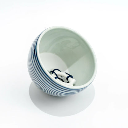 Top view inside Arita ceramic wind chime bell