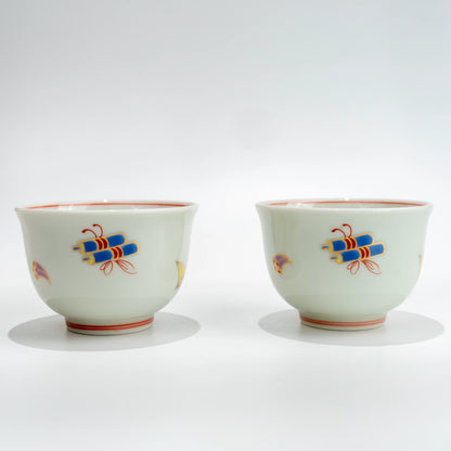 Arita & Hasami Takarazukushi Tea Set | Kyusu + 2 Cups | Wood Box