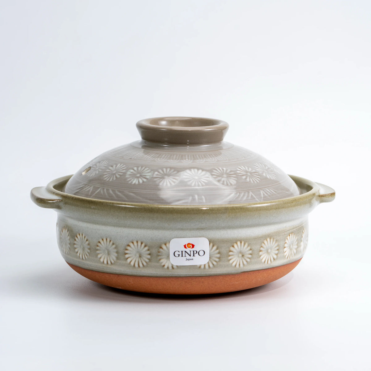 Japanese Donabe | Ginpo Hanamishima Banko Hot Pot, 6-10 Sizes