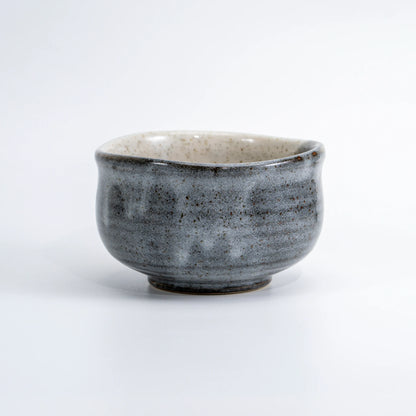 Kutani Hand-Painted Matcha Chawan by Iroe Yu Workshop — Hana Floral Wabi-Sabi Stoneware Bowl