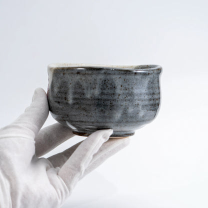 Kutani Hand-Painted Matcha Chawan by Iroe Yu Workshop — Hana Floral Wabi-Sabi Stoneware Bowl