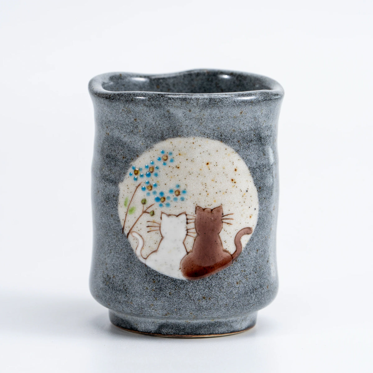 Kutani Yunomi Pair | Iroe Yu Cat & Moon Hidamari Tea Set – ZenKiln Kutani Yunomi Pair | Iroe Yu Cat & Moon Hidamari Tea Set – ZenKiln