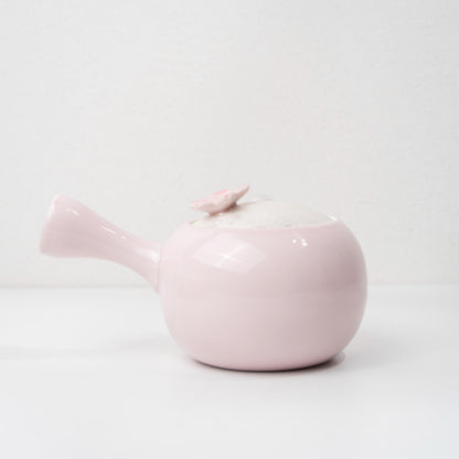 Arita sakura kyusu teapot in pink iridescent porcelain