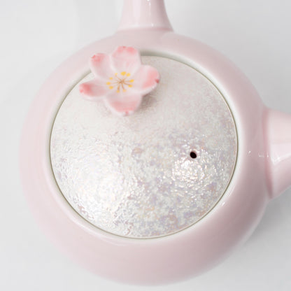 Top opening of Arita sakura teapot showing interior
