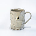 Mug à café Shigaraki greige | Grès japonais fait main, 310 ml