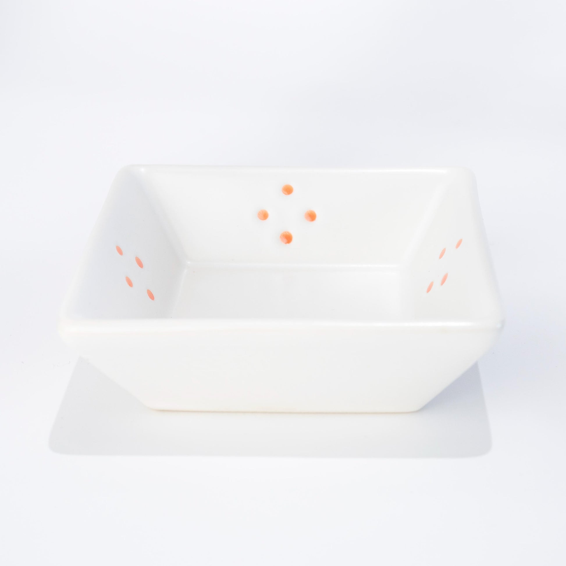 White square porcelain dish from the Mino ware set