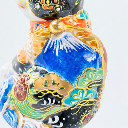 Back view of Japanese porcelain lucky cat