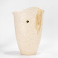 Shigaraki White Vase, Hechimon Kirara Ikebana with Gold Kakitsuke 25 cm