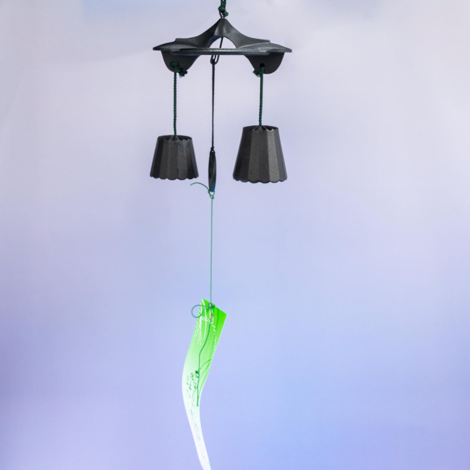Nambu iron double bell carillon with green hanging strip