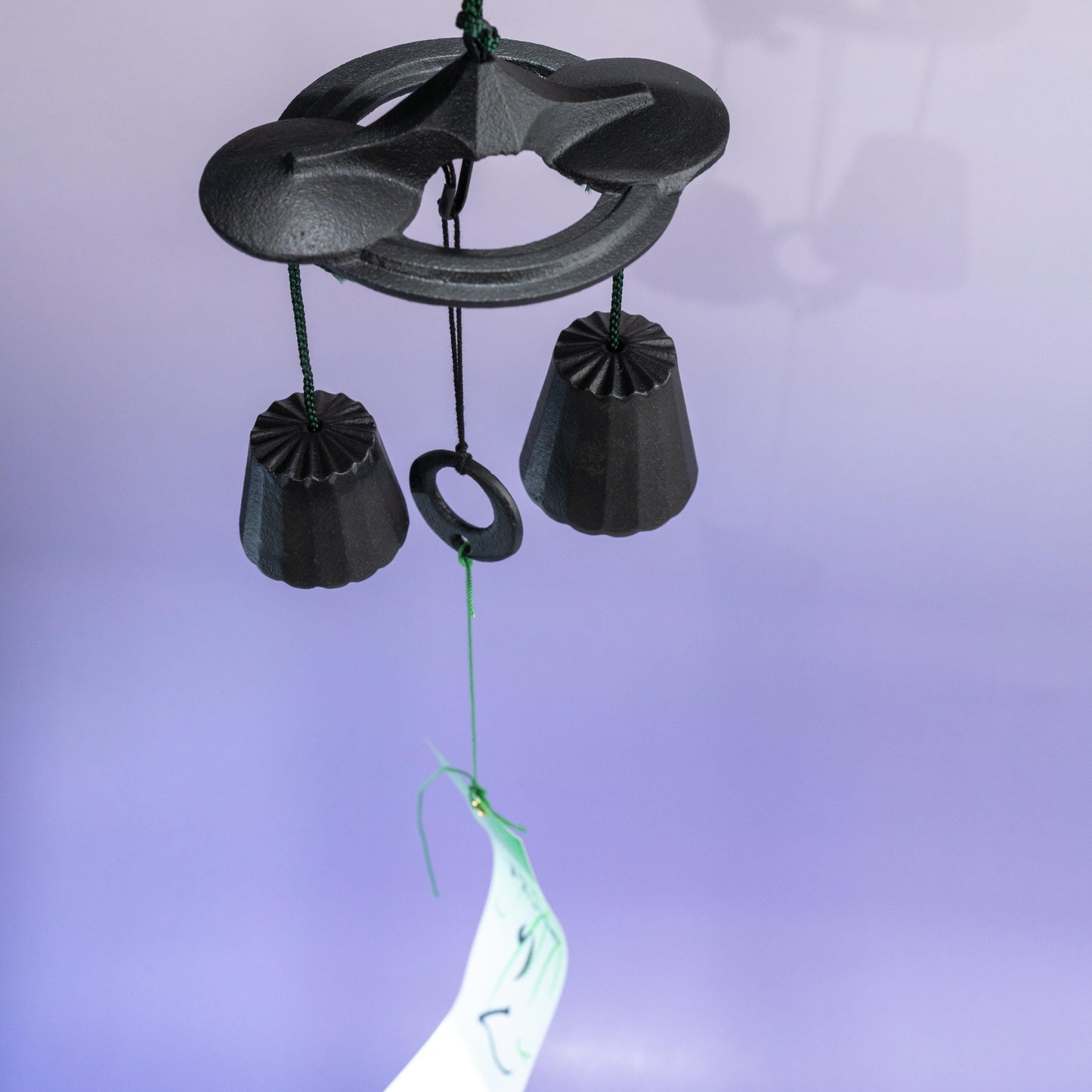 Full display view of Nambu iron wind chime for balcony or patio decor 