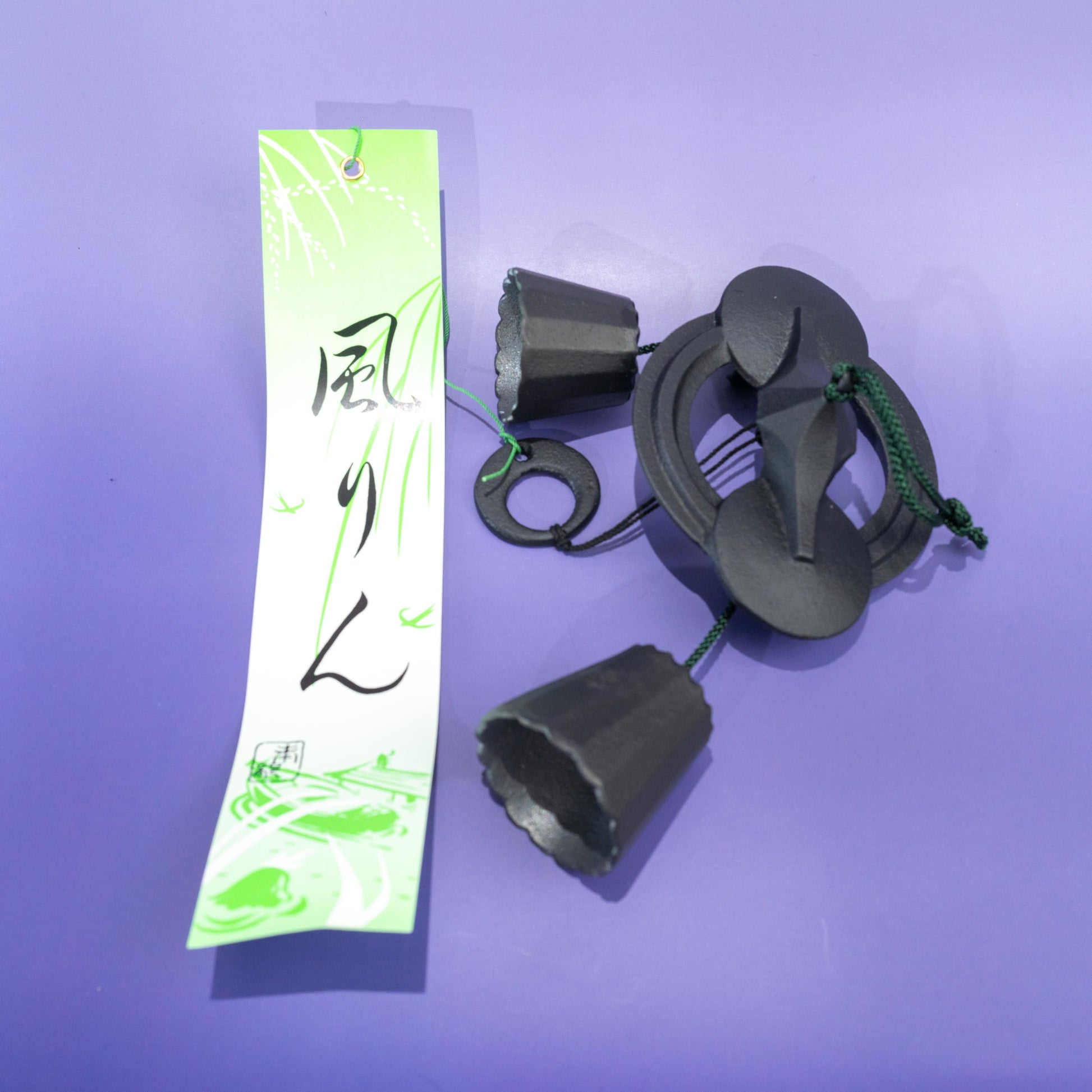 Top structure detail of Nambu iron double bell wind chime 