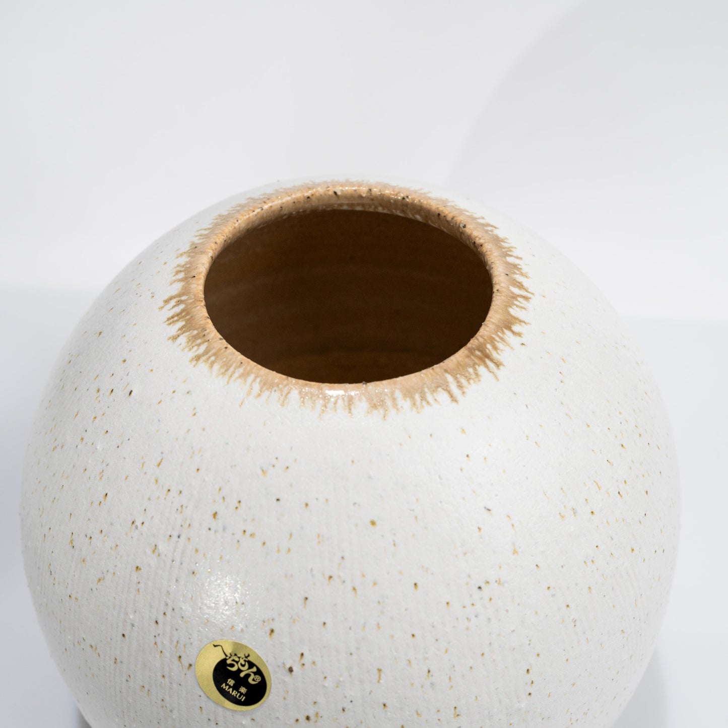 Shigaraki Ware Turquoise Ikebana Vase, Handmade Japanese Stoneware Round Flower Vase, Turquoise Glaze Decorative Vase, Made i