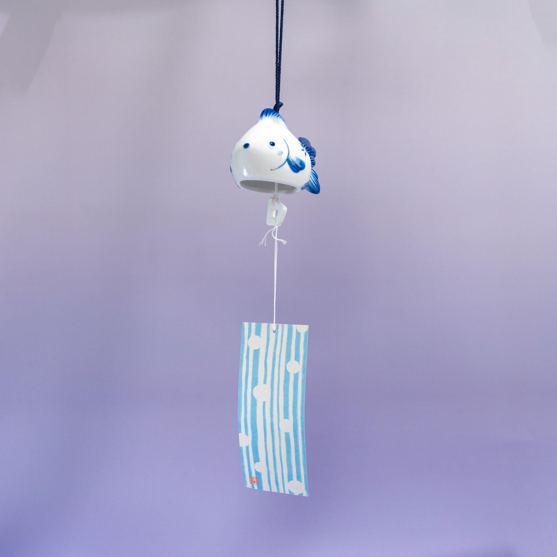Goldfish furin wind chime hanging with paper strip