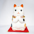 Large Maneki Neko Coin Bank | Yakushi Kiln Lucky Cat Piggy Bank, 23 cm