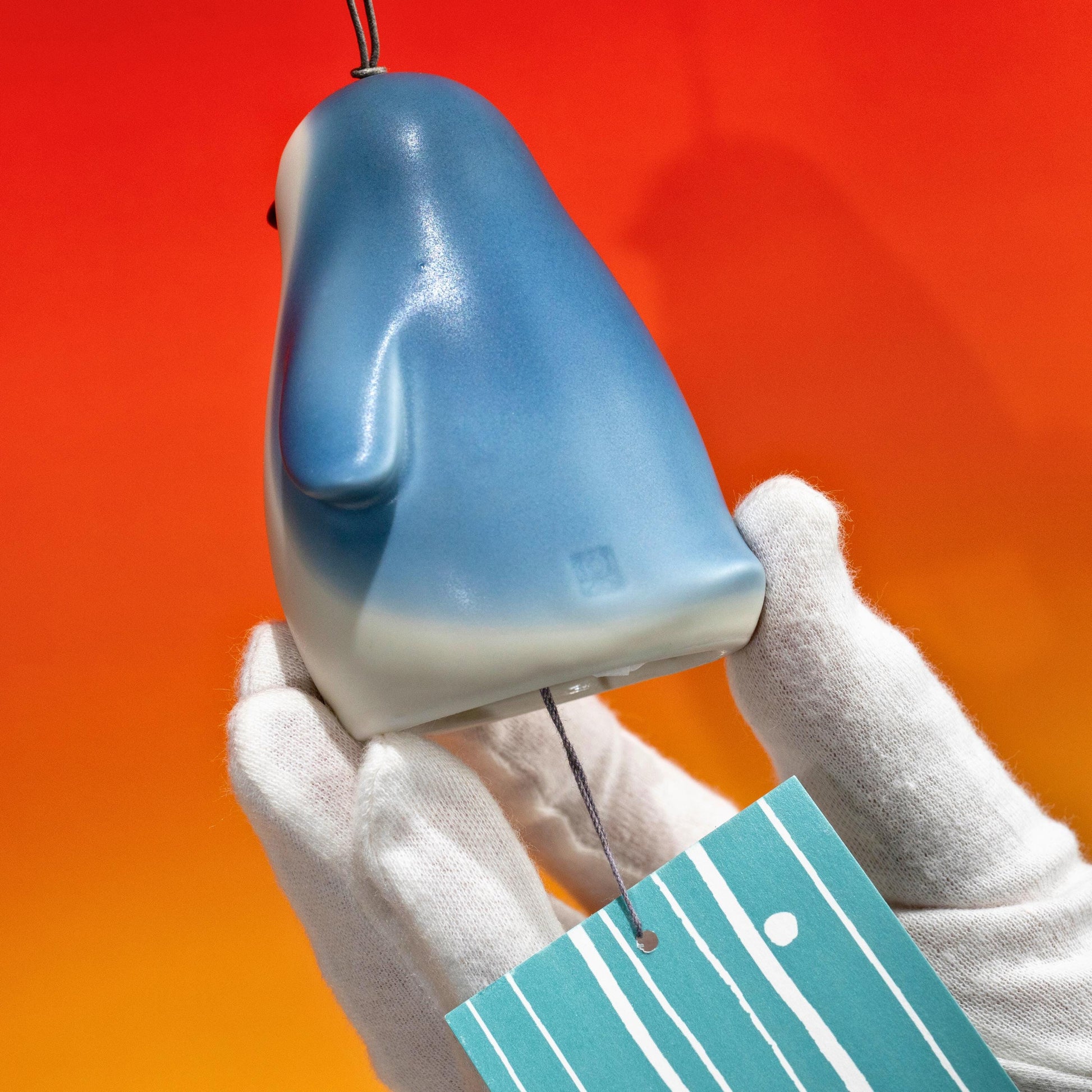 Full display of Seto penguin wind chime for summer décor