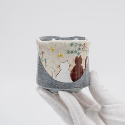 Iroe Yū Hidamari cat yunomi, Kutani ware