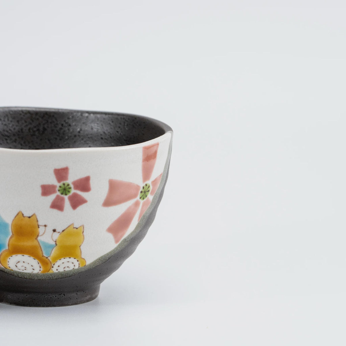 Iroe Yū Hidamari Shiba Inu bowl, Kutani ware