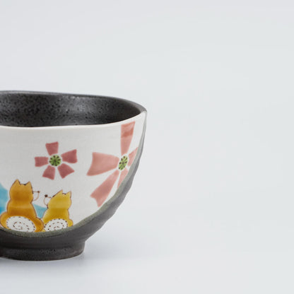 Iroe Yū Hidamari Shiba Inu bowl, Kutani ware