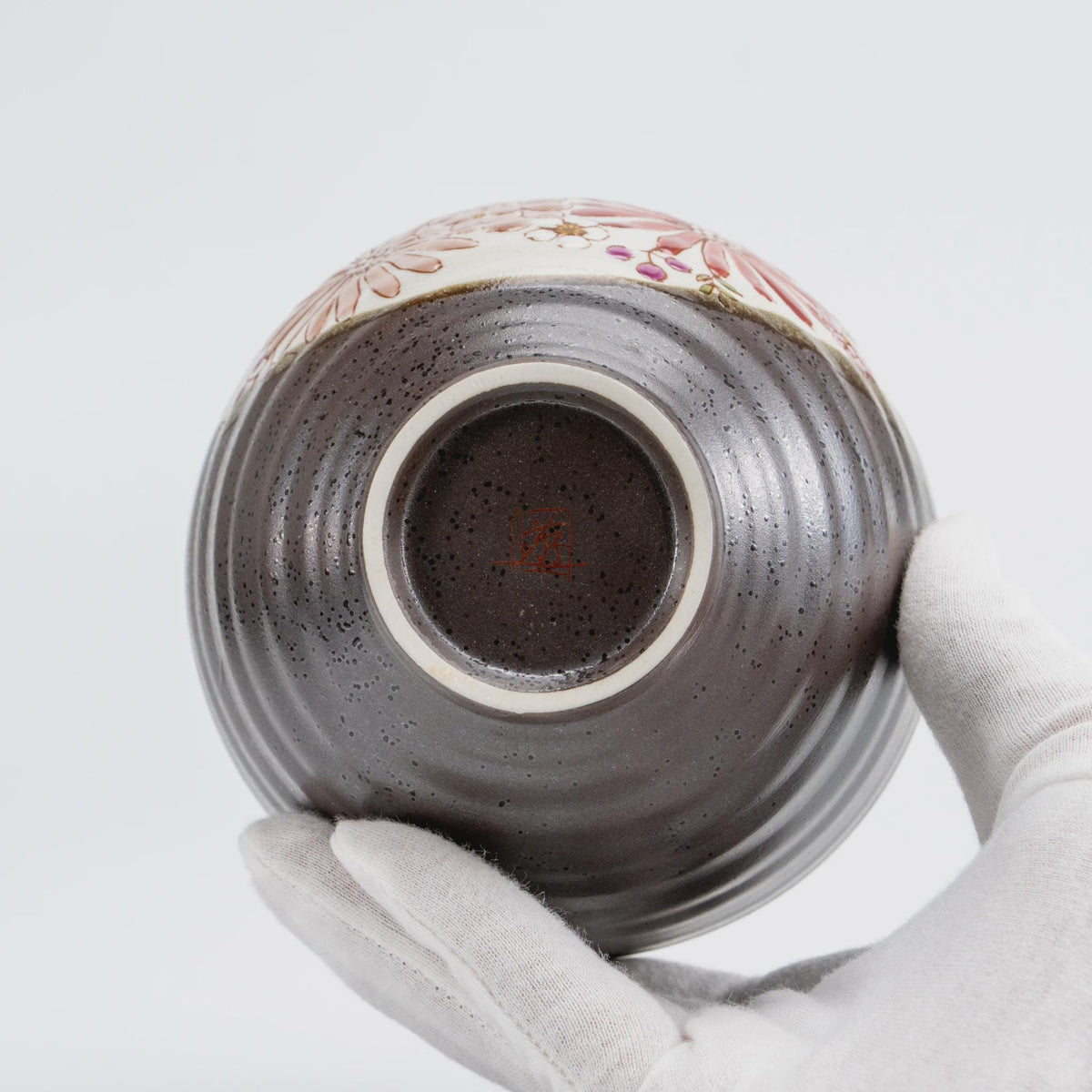 Iroe Yū Hana Kutani rice bowl, red colourway