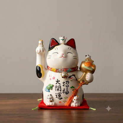 Kutani Yellow-Iroe Tsubaki 5pc Plate Set — Hand-Painted Meimei-Zara 14.5 cm