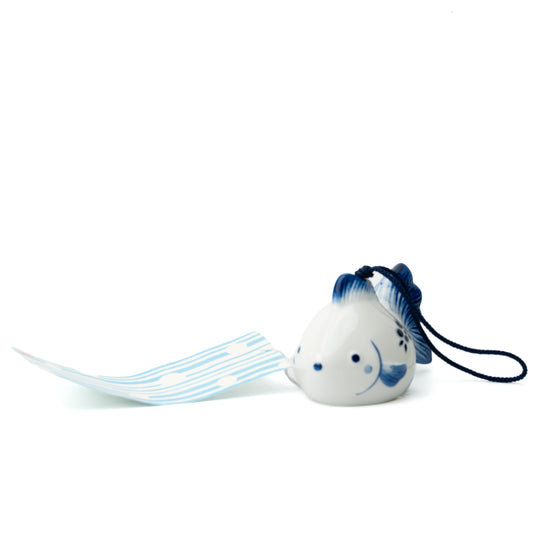 Yakushigama Blue-and-White Goldfish Wind Chime