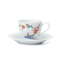 Arita Plum Blossom & Bird Cup & Saucer, 190 ml