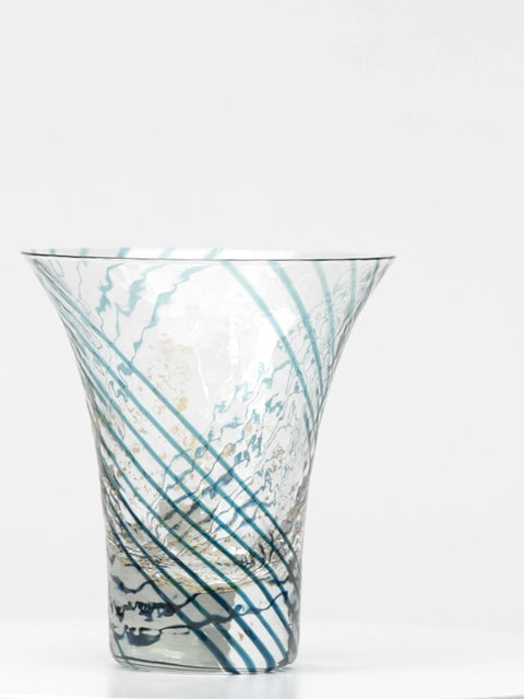Toyo-Sasaki Yachiyo Blue & Gold Sake Cup, 85 ml