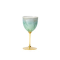 Kutani Green & Gold Leaf Wine Cup, 15 cm