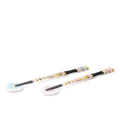 Japanese Chopstick Set for Two | Harekutani Kutani Porcelain Rests