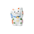 Chōhō Kutani Hanazono Lucky Cat, Both Paws Raised