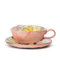 Seto Rabbit & Floral Cup and Saucer | Maitokan, 250 ml