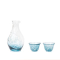 Blue Glass Sake Set — Toyo-Sasaki | 300 ml Carafe & 2 Cups
